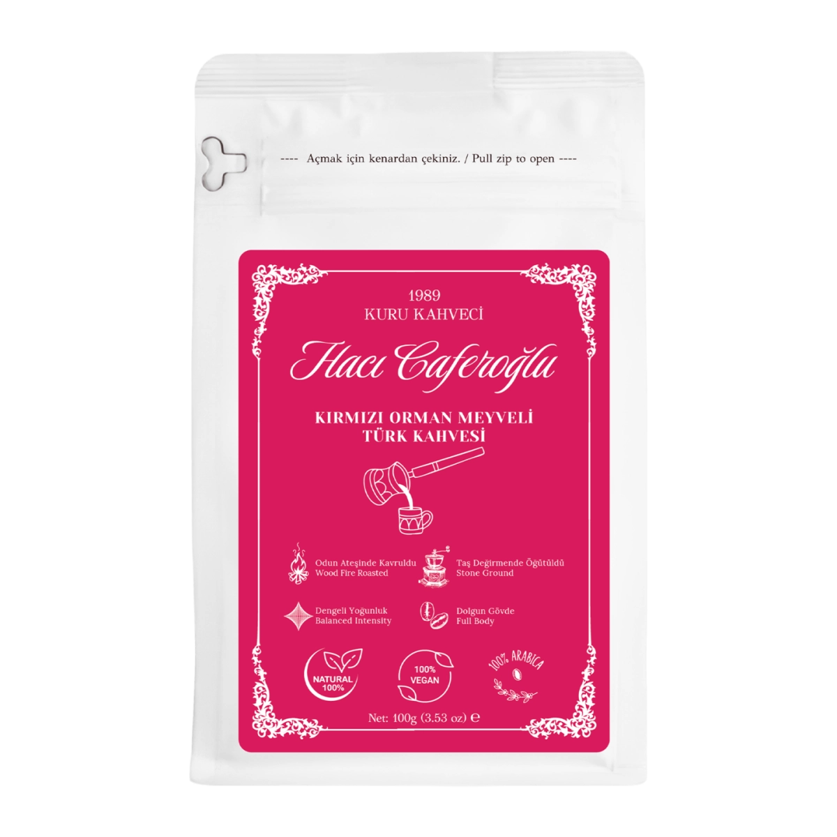 Kırmızı Orman Meyveli Türk Kahvesi - 100g