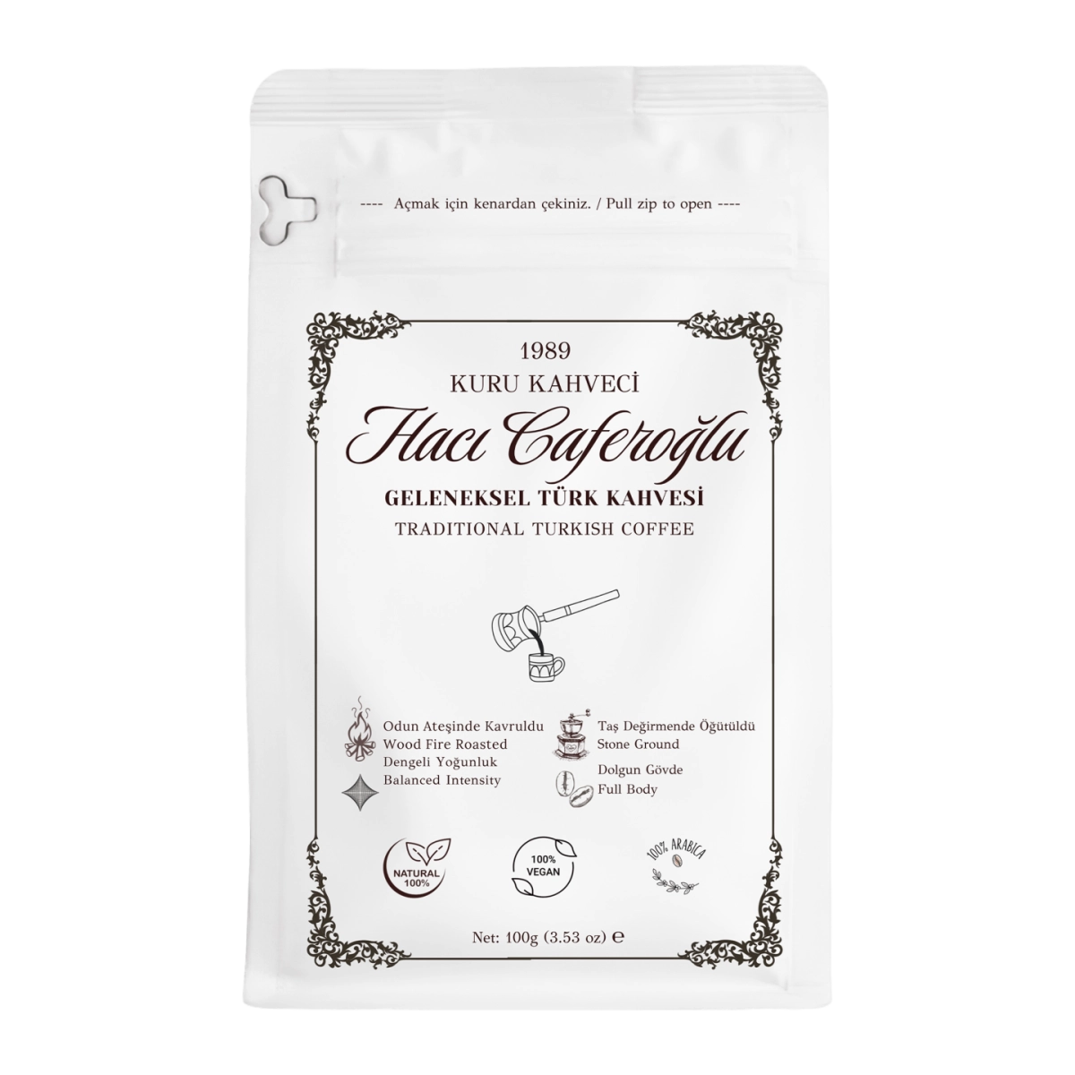 Geleneksel Türk Kahvesi (Odun Ateşi & Taş Değirmen) - 100g