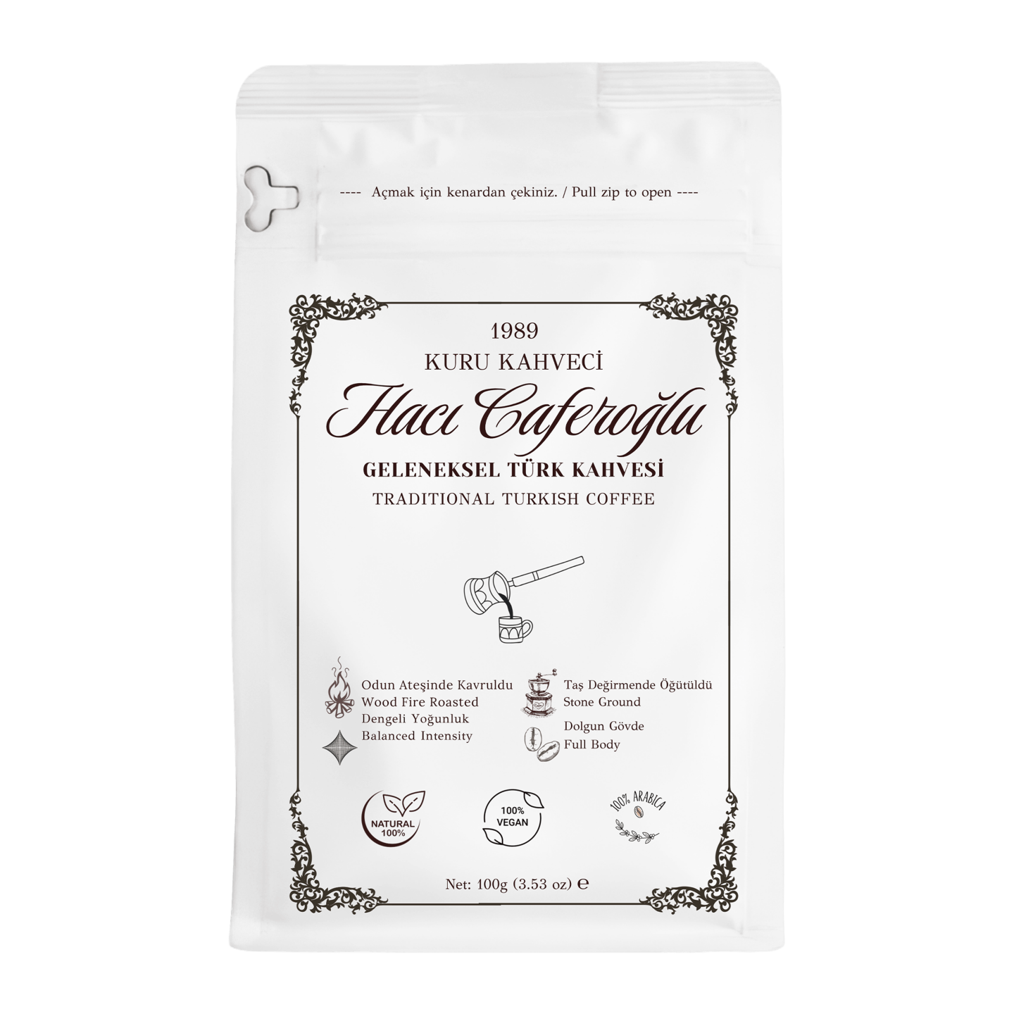 Geleneksel Türk Kahvesi (Odun Ateşi & Taş Değirmen) - 100g