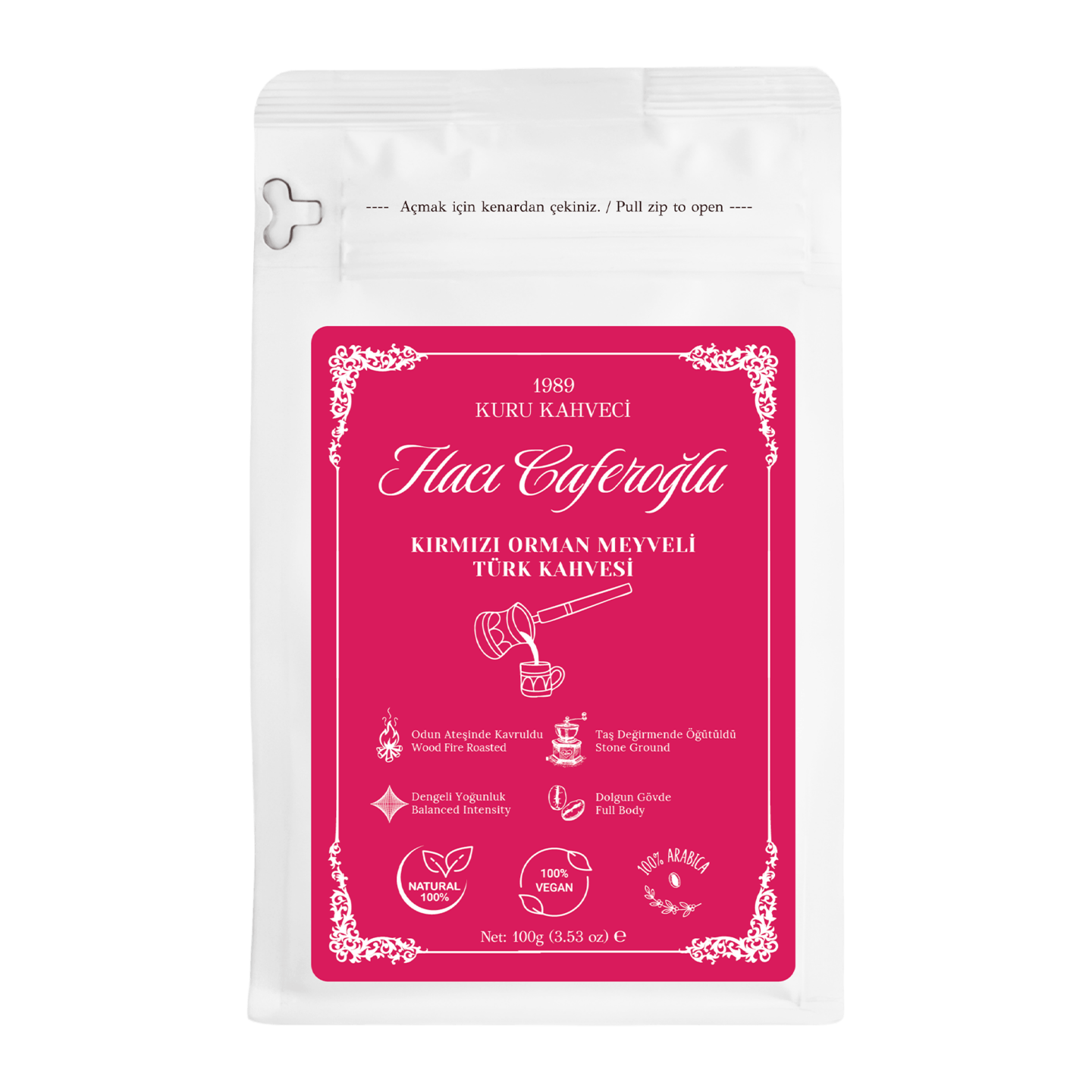Kırmızı Orman Meyveli Türk Kahvesi - 100g